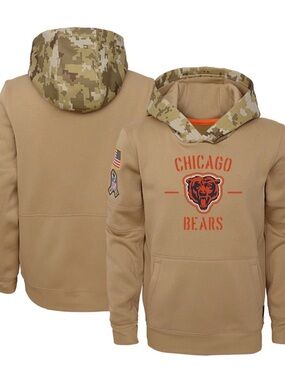 Nike NFL Salute To Service Chicago Bears 2019 On Field Hoodie Sweatshirt Mens XL